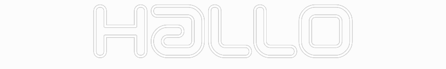 Individuelles Neon: Hallo