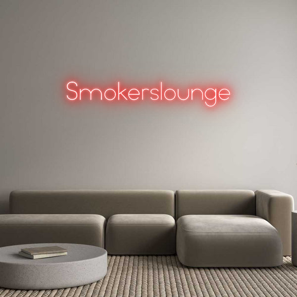 Individuelles Neon: Smokerslounge