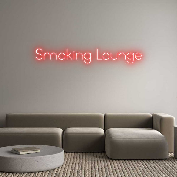 Individuelles Neon: Smoking Lounge