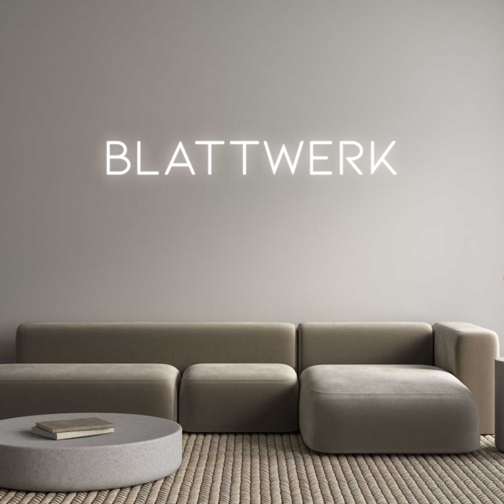 Individuelles Neon: BLATTWERK