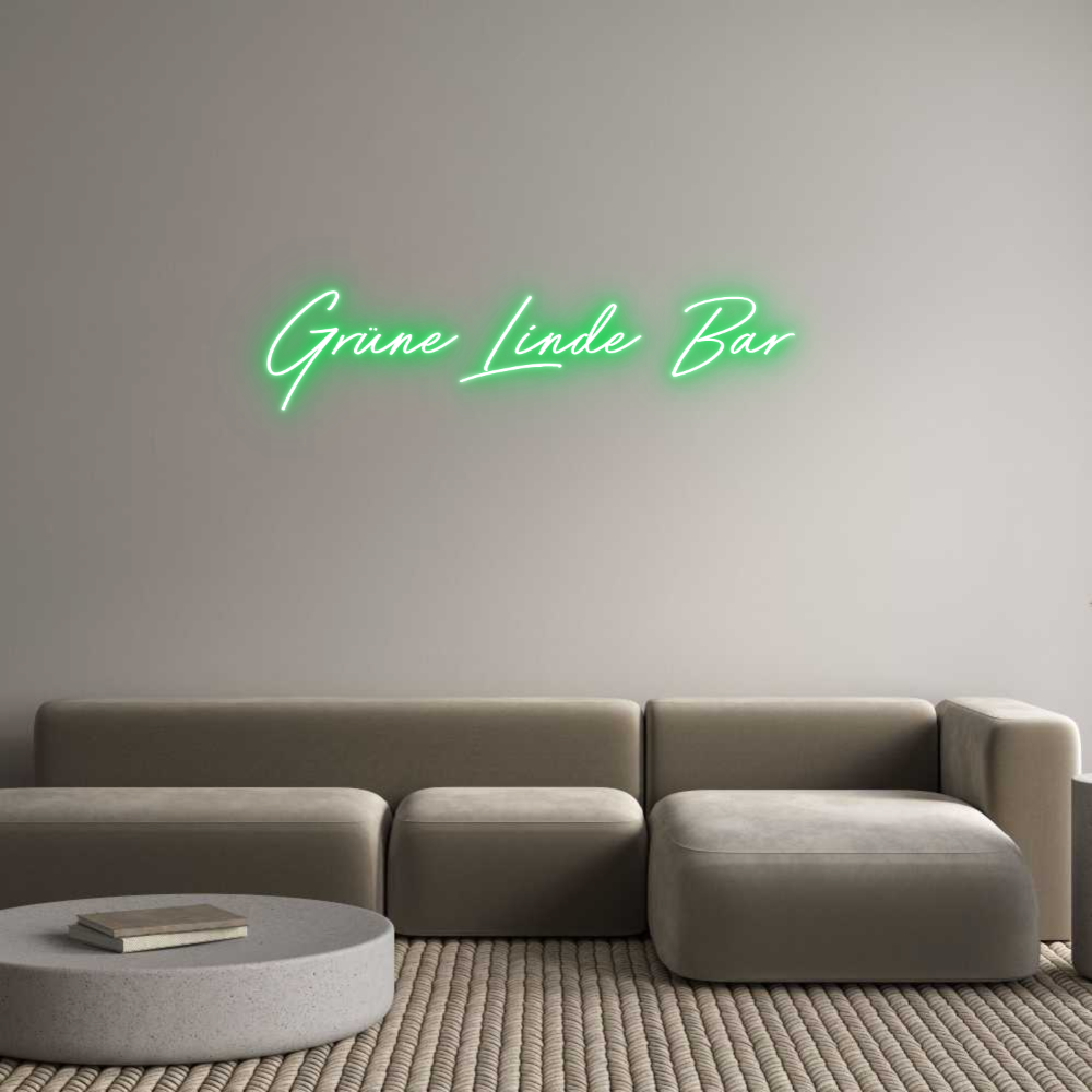 Individuelles Neon: Grüne Linde Bar