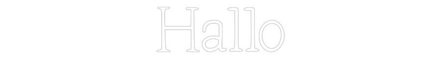 Individuelles Neon: Hallo