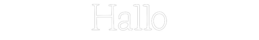 Individuelles Neon: Hallo