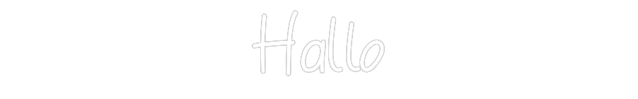 Individuelles Neon: Hallo