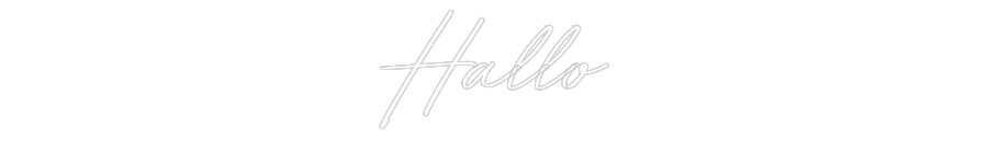 Individuelles Neon: Hallo