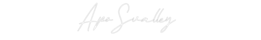 Individuelles Neon: Apo Svalley