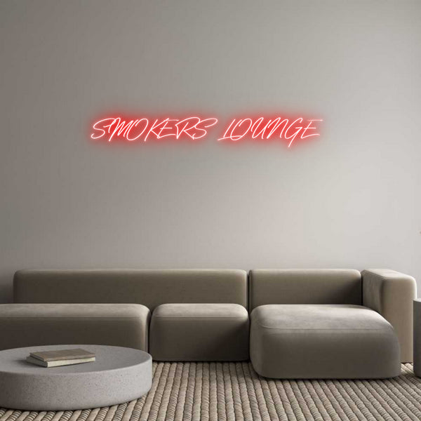 Individuelles Neon: SMOKERS LOUNGE