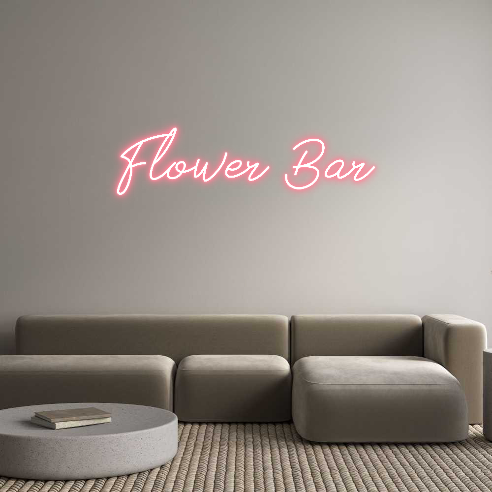 Individuelles Neon: Flower Bar