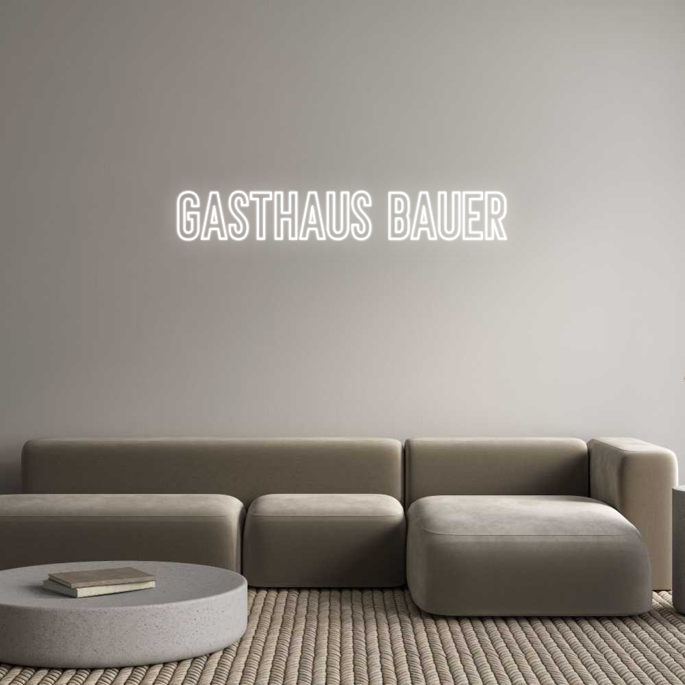 Individuelles Neon: Gasthaus Bauer