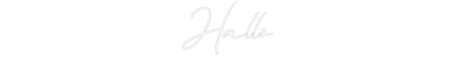 Individuelles Neon: Hallo