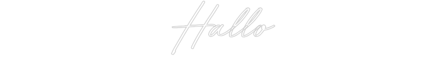 Individuelles Neon: Hallo