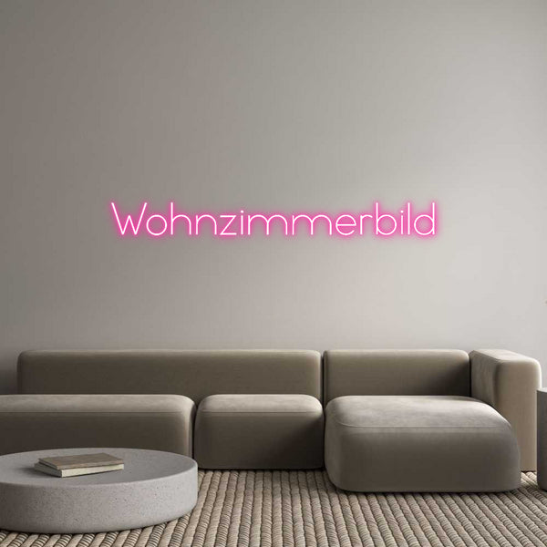 Individuelles Neon: Wohnzimmerbild