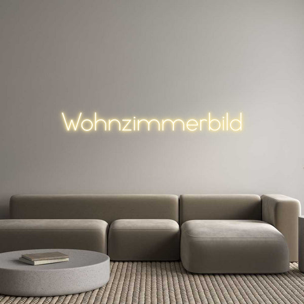 Individuelles Neon: Wohnzimmerbild