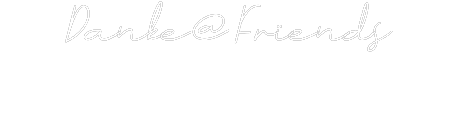 Individuelles Neon: Danke@Friends