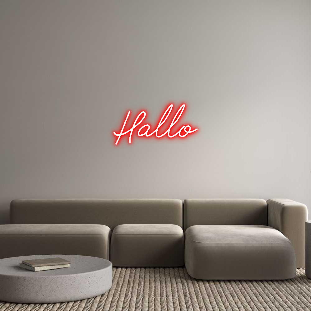 Individuelles Neon: Hallo