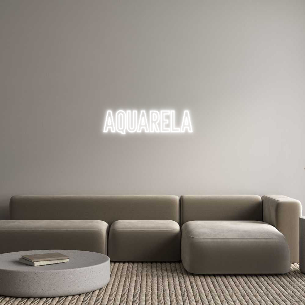 Individuelles Neon: AQUARELA