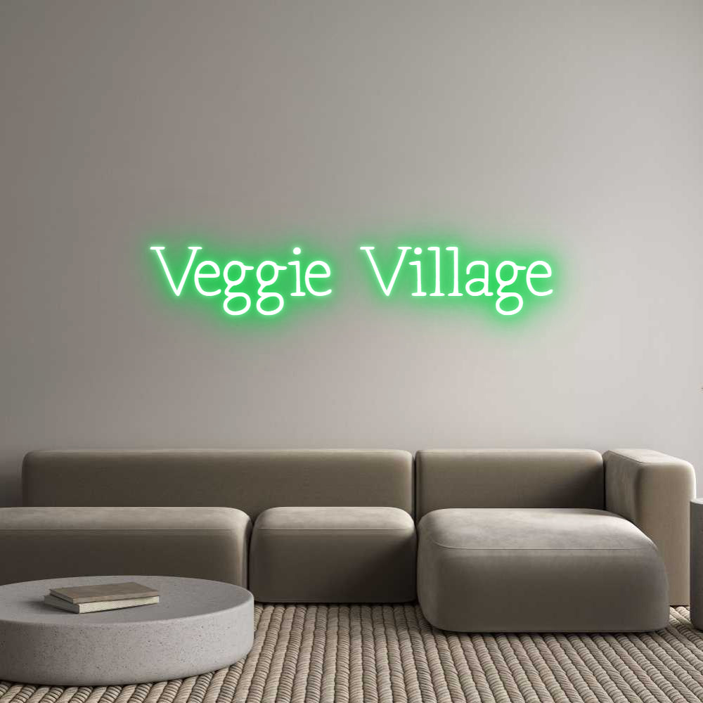 Individuelles Neon: Veggie Village