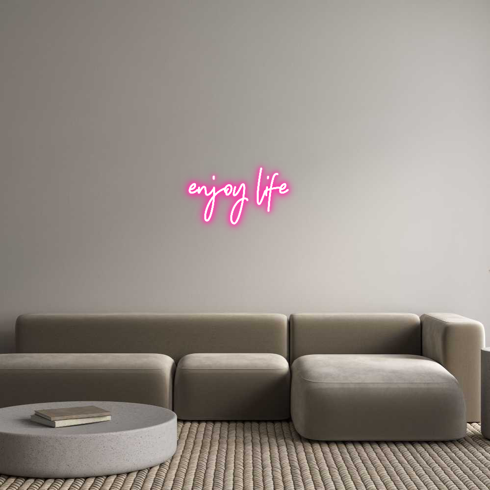 Individuelles Neon: enjoy life