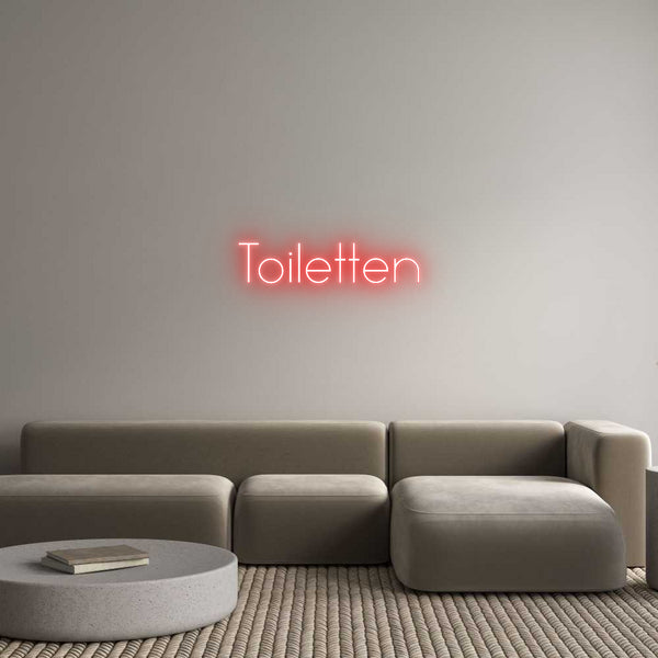 Individuelles Neon: Toiletten