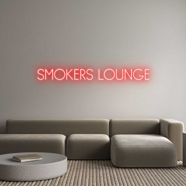 Individuelles Neon: SMOKERS LOUNGE