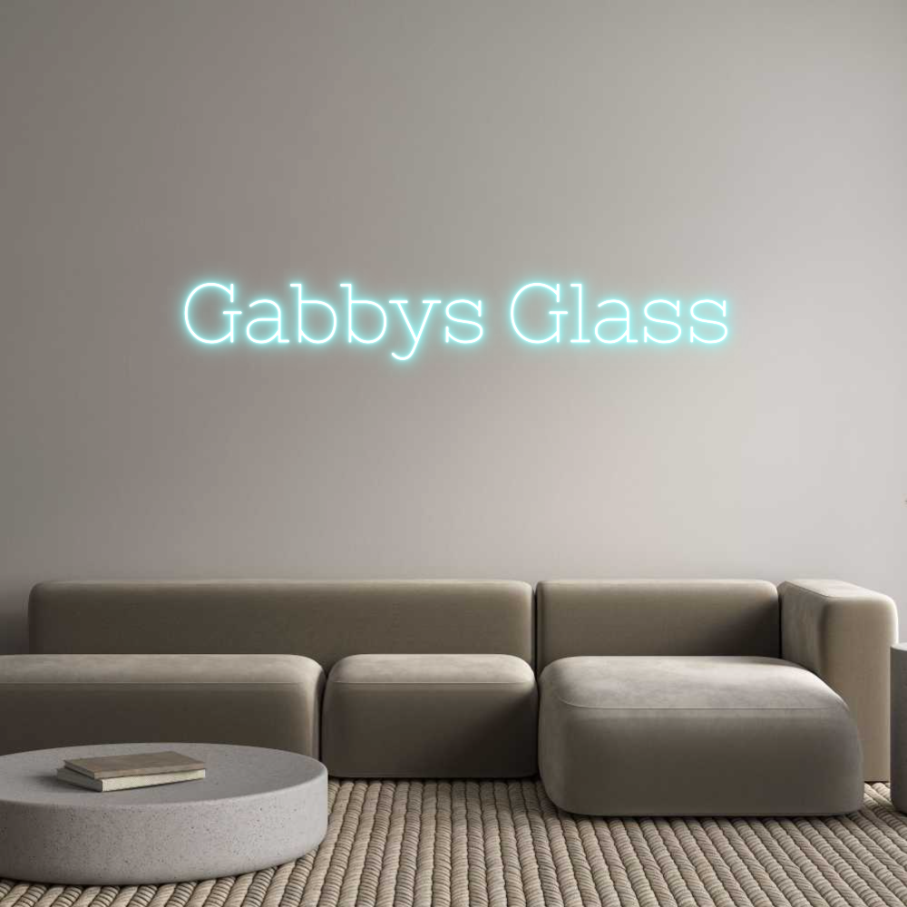 Individuelles Neon: Gabbys Glass