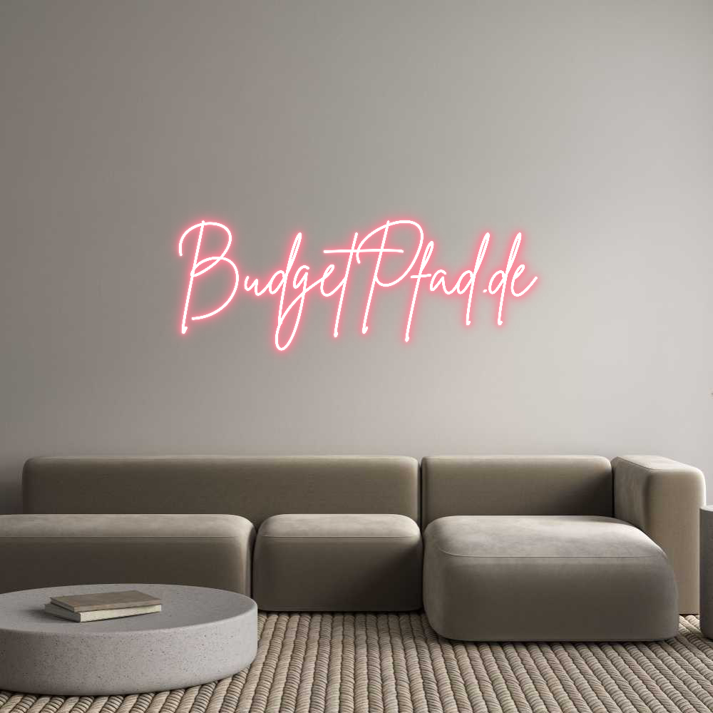 Individuelles Neon: BudgetPfad.de