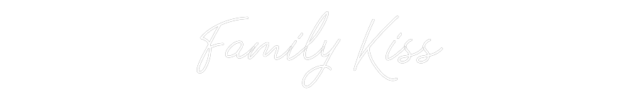 Individuelles Neon: Family Kiss