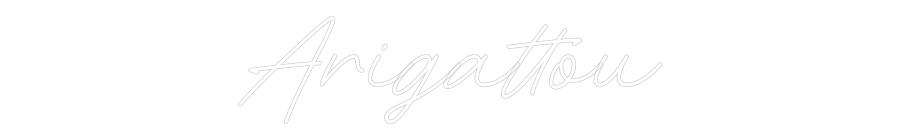 Individuelles Neon: Arigattou