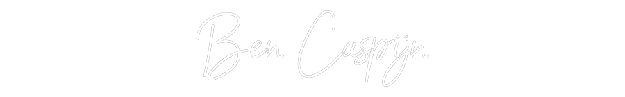 Individuelles Neon: Ben Caspijn