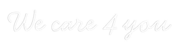 Individuelles Neon: We care 4 you