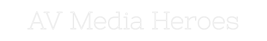 Individuelles Neon: AV Media Heroes