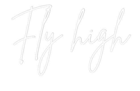 Individuelles Neon: Fly high