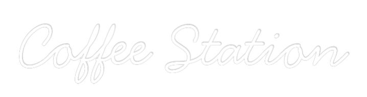 Individuelles Neon: Coffee Station