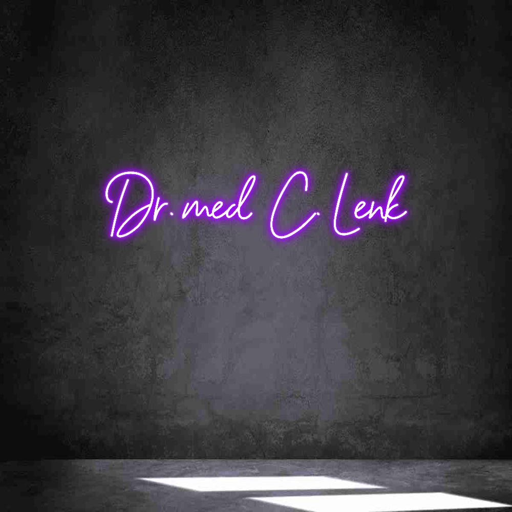 Individuelles Neon: Dr. med C. Lenk