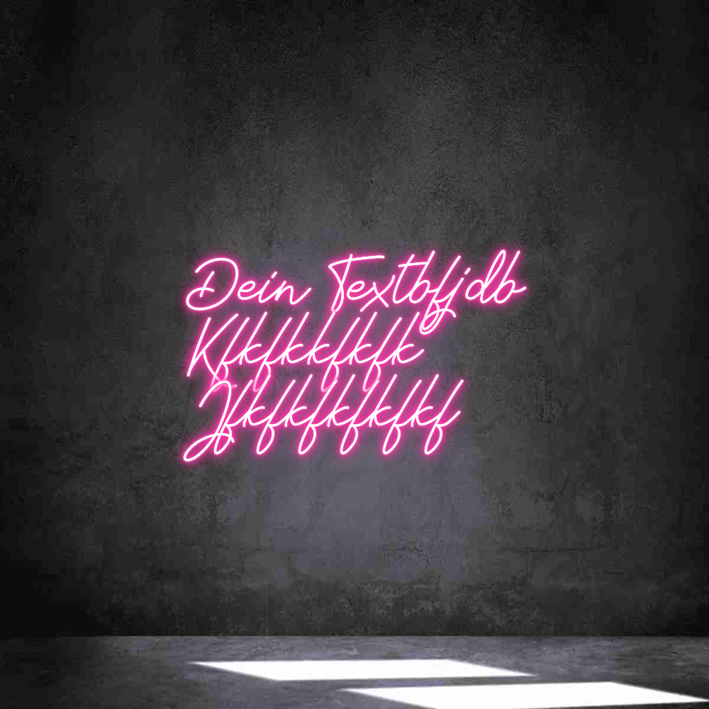 Individuelles Neon: Dein Textbfjd...