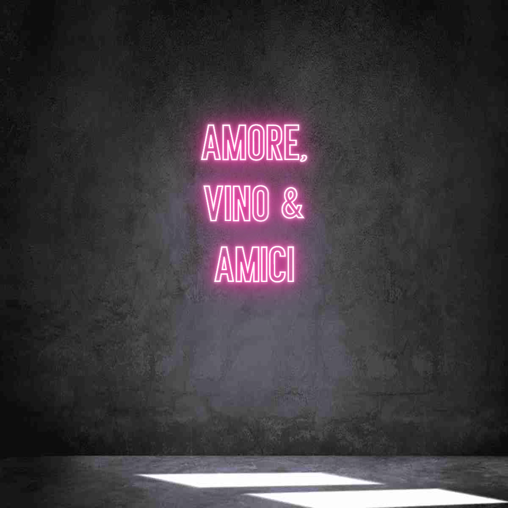 Individuelles Neon: Amore,
Vino ...