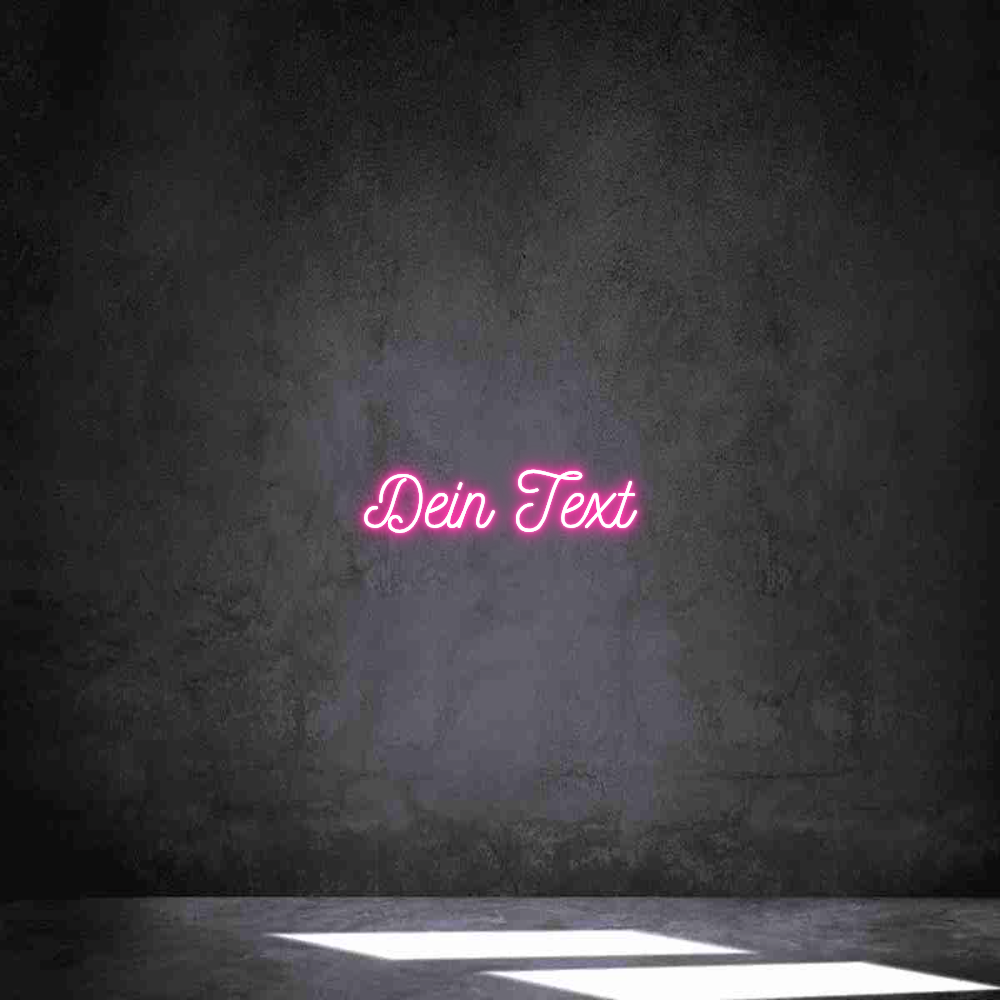 Individuelles Neon: Dein Text