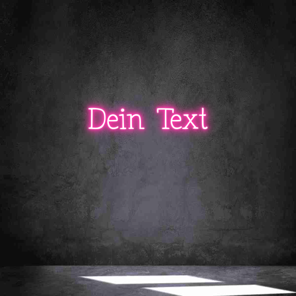 Individuelles Neon: Dein Text