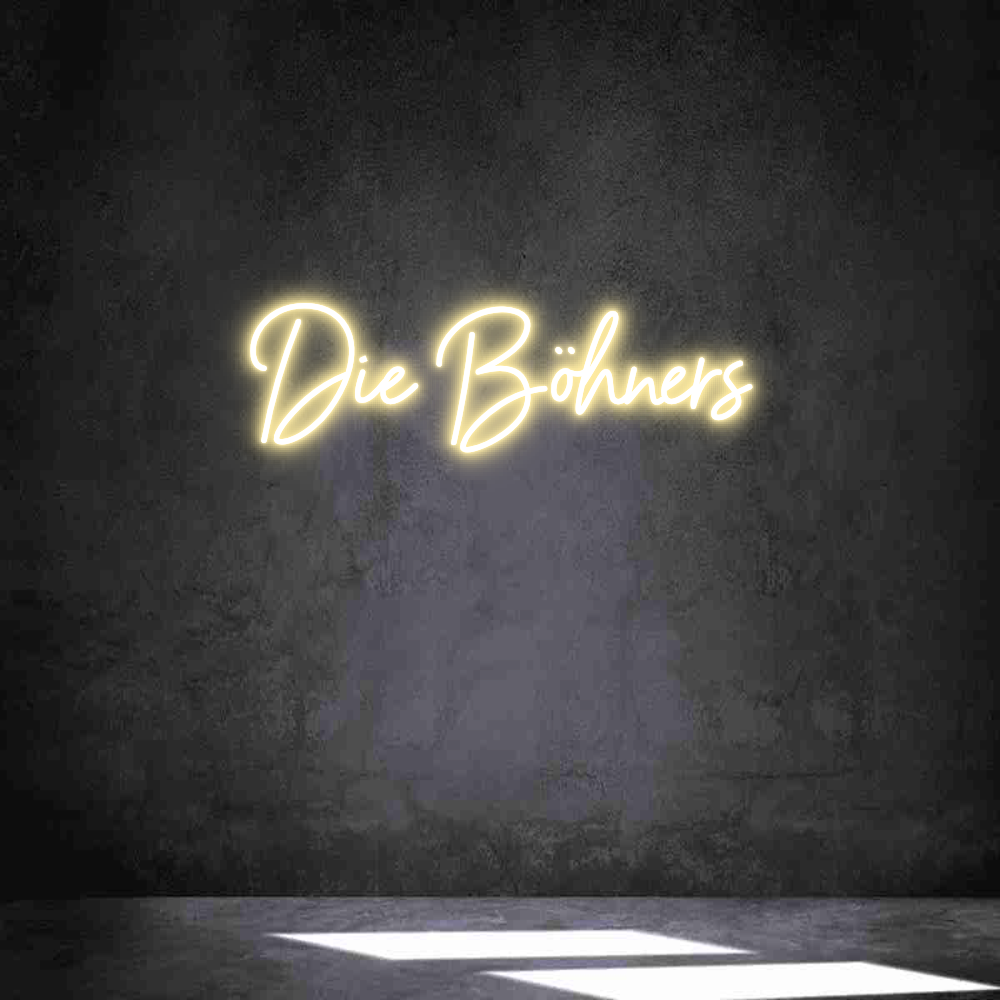 Individuelles Neon: Die Böhners