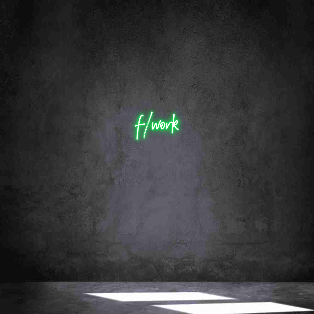 Individuelles Neon: f/work