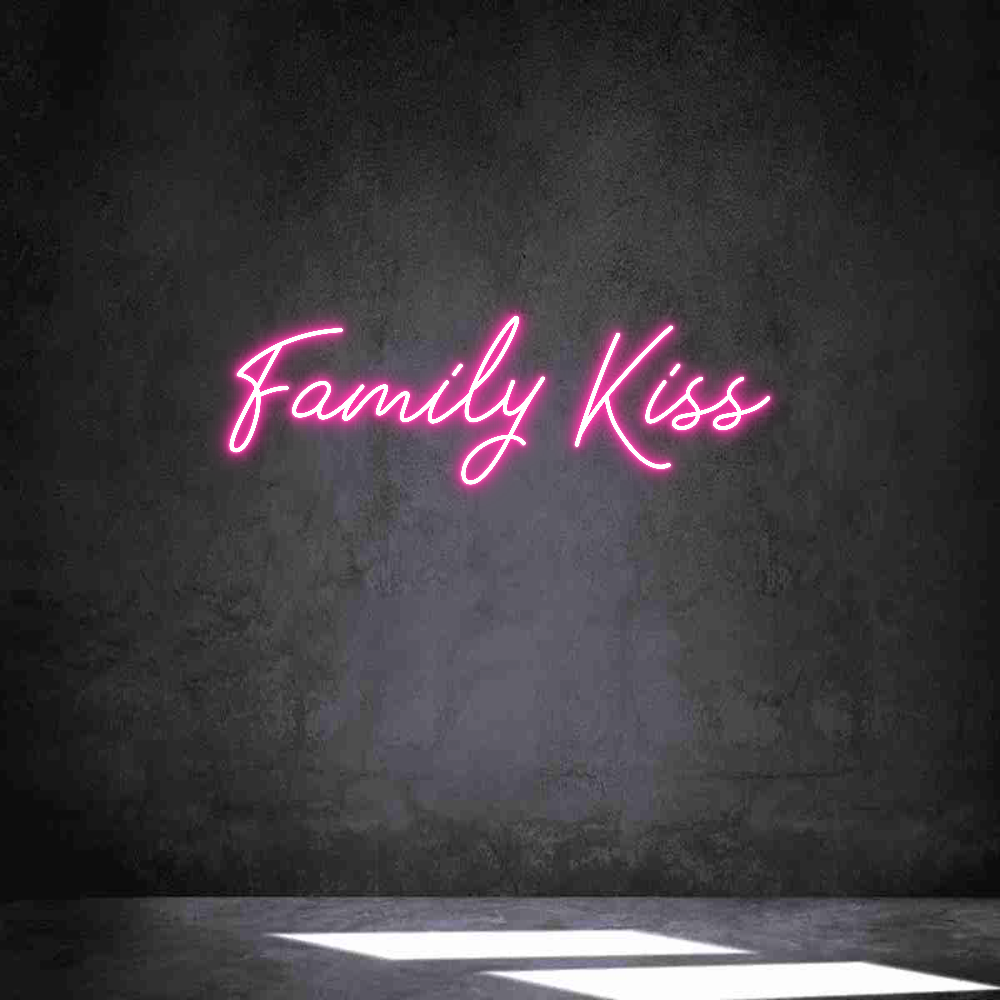 Individuelles Neon: Family Kiss