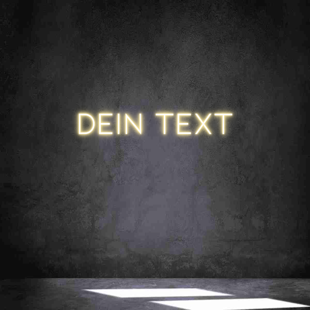 Individuelles Neon: Dein Text