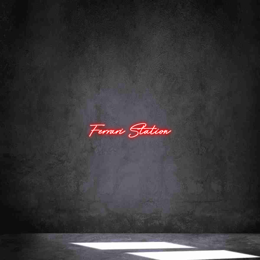 Individuelles Neon: Ferrari Station