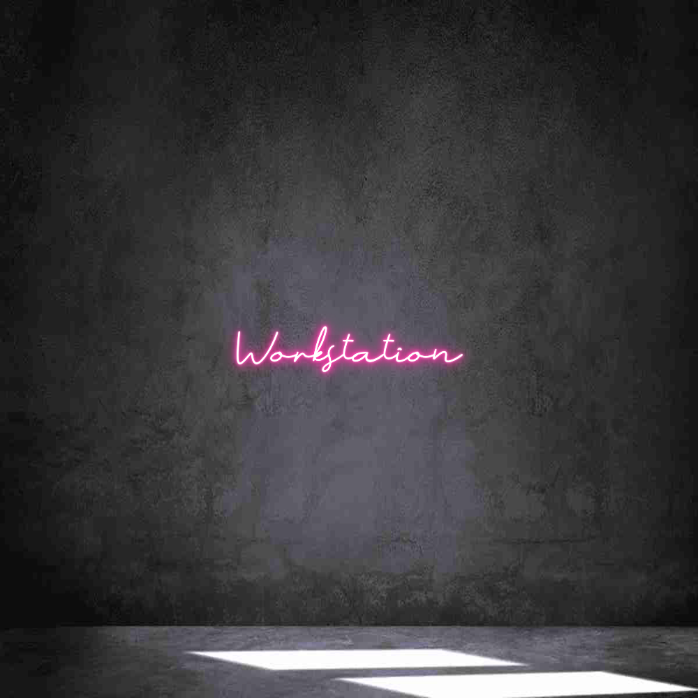 Individuelles Neon: Workstation