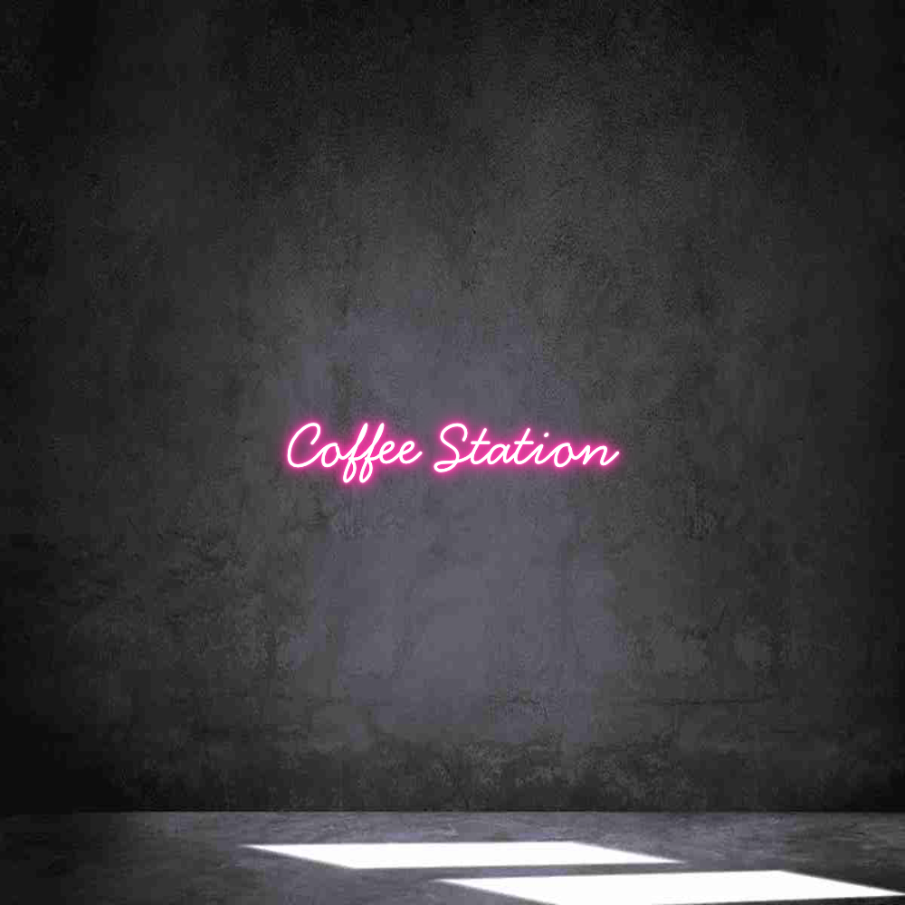 Individuelles Neon: Coffee Station