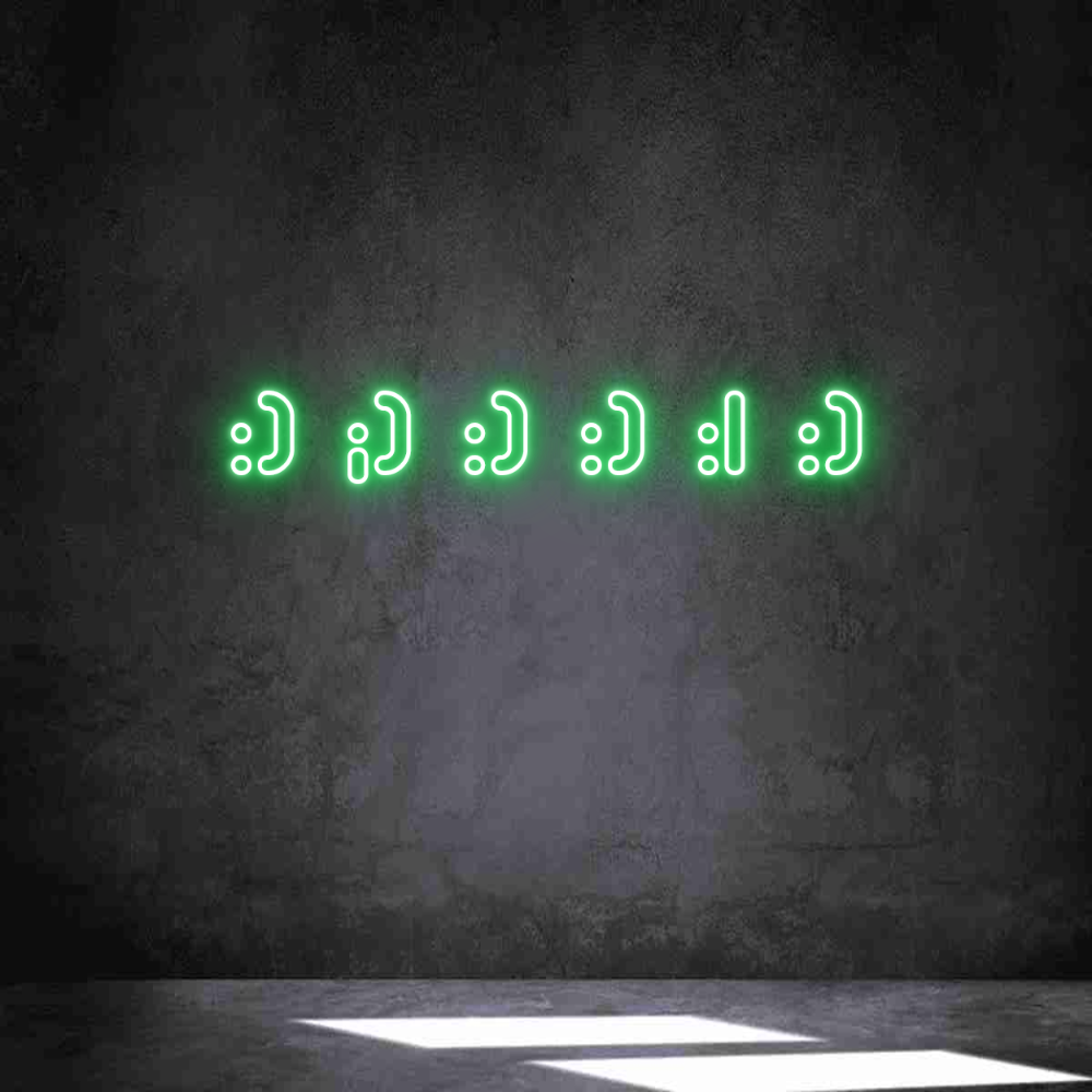 Individuelles Neon: :) ;) :) :) :...