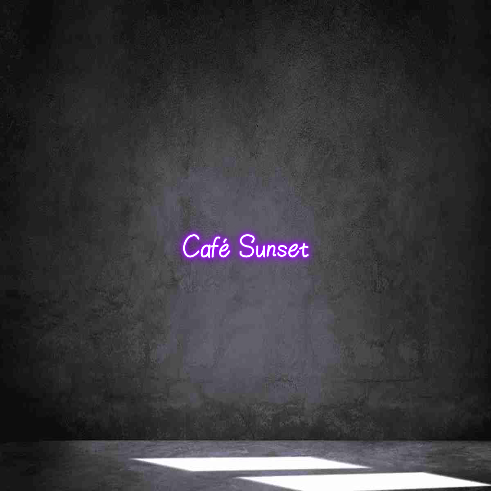 Individuelles Neon: Café Sunset