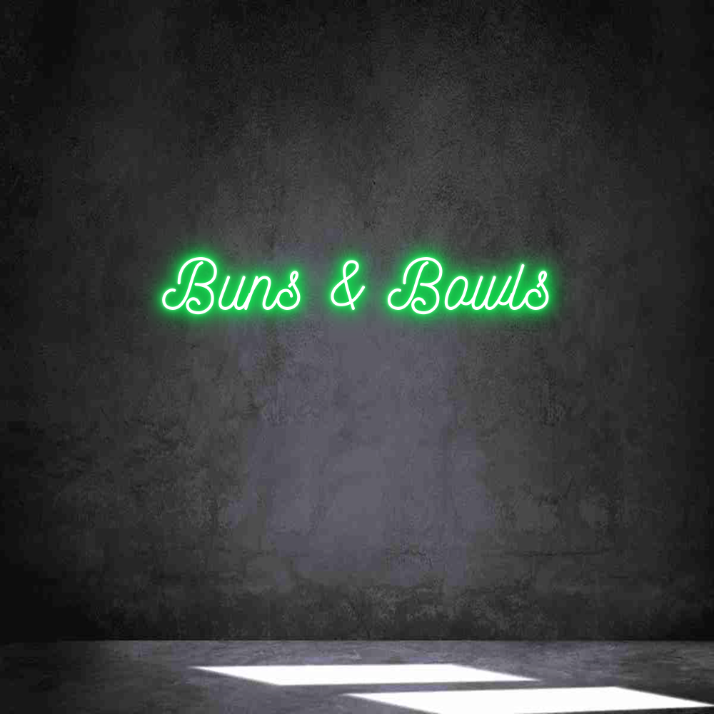 Individuelles Neon: Buns & Bowls