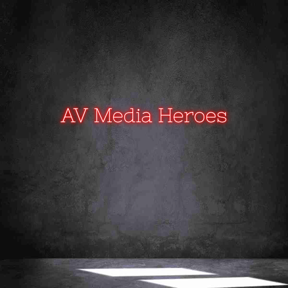 Individuelles Neon: AV Media Heroes