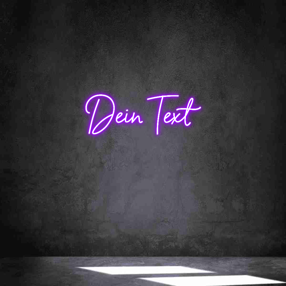 Individuelles Neon: Dein Text